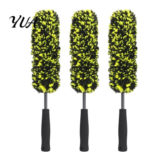 Narrow Gap Cleaning Tool 1/2/3Pcs Microfiber Wheel Barrel Brush, No Scratch Car Cleaner with Rim Ergonomic Handle, Tire for Detailing