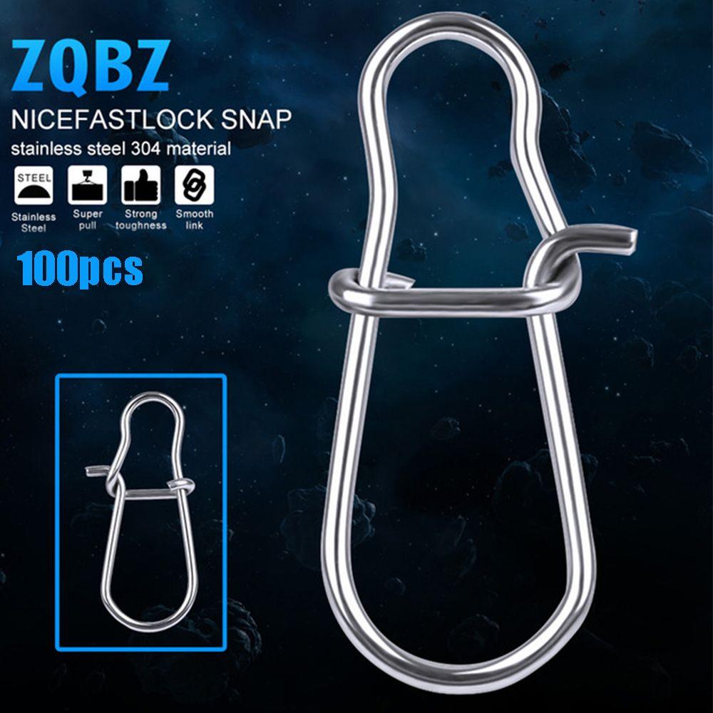 100PCS Hot Line tackle Durable 12mm-33.5mm Fast lock Fishing Hanging Snap Barrel Swivel Connector