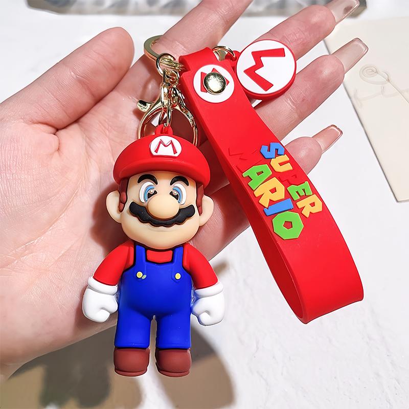 Аниме Брелок-подвеска Super Mario Bros Мультяшный Марио Луиджи Принцесса Пич Брелок для ключей Рюкзак Сумка Брелок для ключей автомобиля Реквизит Подарок