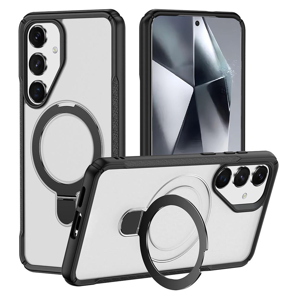 For Samsung Galaxy S25/S24 Case with Magnetic Kickstand TPU+PC Anti Drop Phone Cover