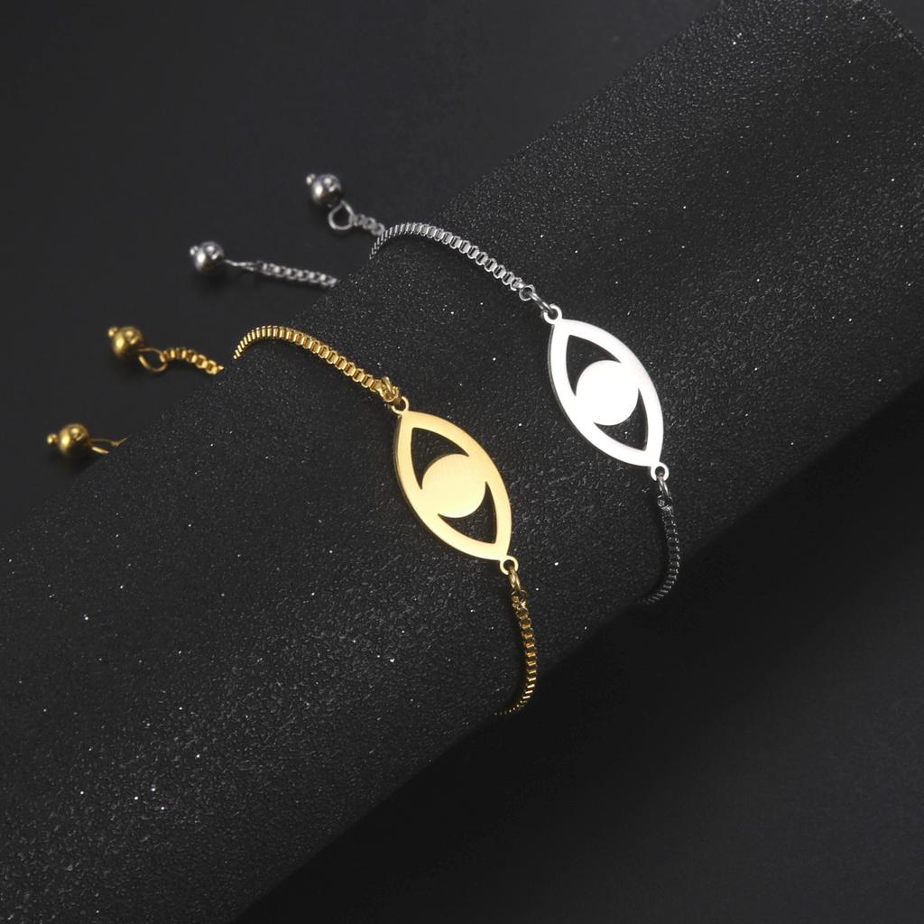 Браслет из нержавеющей стали от сглаза, женский уникальный браслет с подвесками, женский амулет, ювелирные изделия, подарок на вечеринку