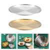 Set of 4 Elegant Meal Dish Set 304Stainless Steel Serving Plates Dinner Plate Suitable for Entertaining and Daily Use
