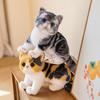 Супер реалистичная плюшевая игрушка в виде толстой мордашки кота с рисунком в виде яблока, тигра, котенка, имитирующая животных, домашний декор, подарок для мальчиков и детей