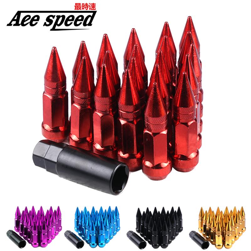 M14/M12 Racing Steel Wheels Lug Nuts With Spike Extended Tuner Nut For Wheels Rims 80mm 20 pieces /set