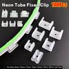 100Pcs 220V Flexible COB LED Strip Fixed Clips Plastic Lamp Holder Fitting Light Mounting Buckle 8-20mm 5050/5730/2835
