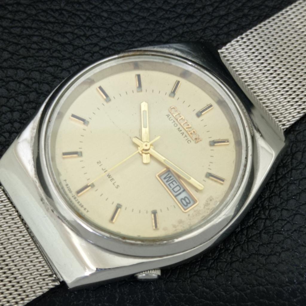 ВИНТАЖНЫЕ АВТОМАТИЧЕСКИЕ ЧАСЫ CITIZEN 8200 ЯПОНИЯ МУЖСКИЕ ОРИГИНАЛЬНЫЙ ЦИФЕРБЛАТ a709345-1