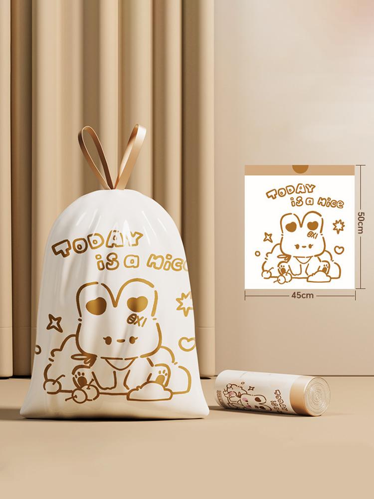 100 Pcs Cartoon Print Household High Quality Disposable Trash Pouch Kitchen Storage Garbage Bags Cleaning Waste Bag Plastic Bag
