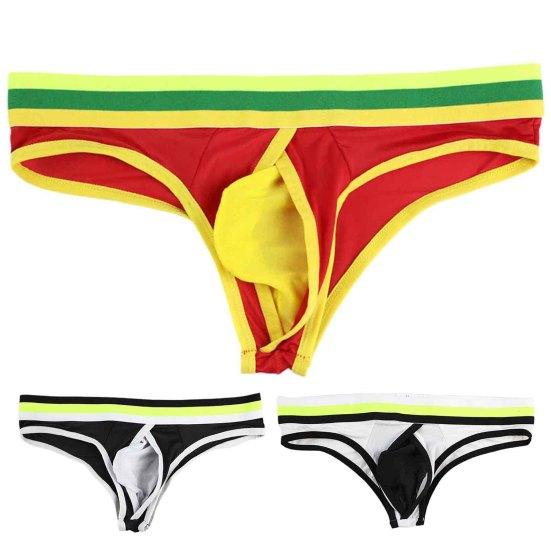 Longjiang Thong Color Block Mesh Мужские тонкие быстросохнущие стринги для сна