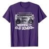 Keeping It Old School Vintage Boombox Graffiti Tshirt Rap Music And Breakdance Lover Graphic Tee Retro Style Grandpa Mama Top