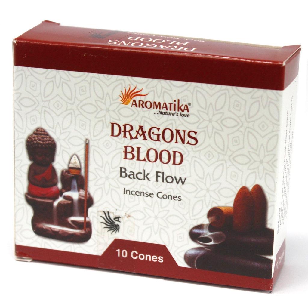 Backflow Incense Cones Dragons Blood 10 Pack Aromatica