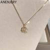 Dandelion Zircon Necklace for Women Mnimalist Clavicle Chain Choker Wedding Jewelry