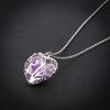 Женщины выдалбливают сердце горный хрусталь кулон светящаяся цепочка ожерелье подарок