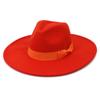 Унисекс модный широкий шерстяной ремень с плоским верхом шляпа Федора вечерние церковные шляпы Кепка