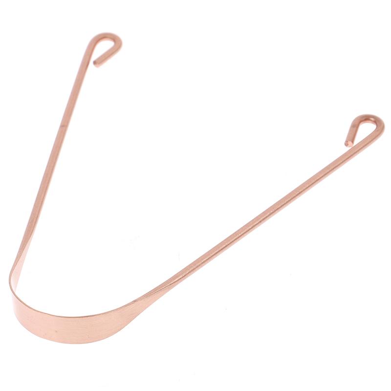 Чистый медный скребок для языка, толстый аюрведический гигиенический уход за полостью рта