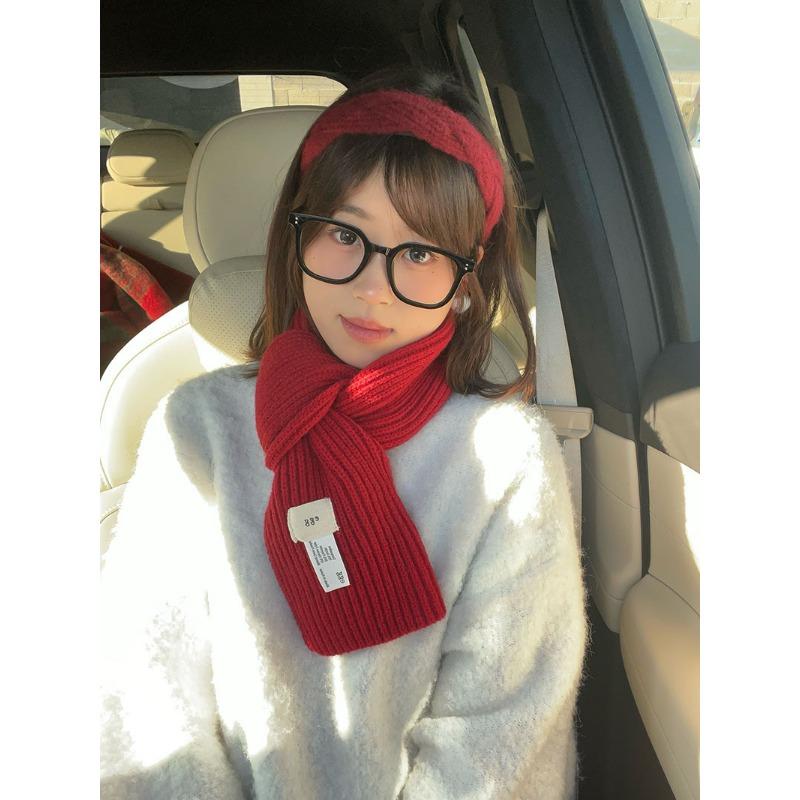 New Christmas Red Scarf Collection Autumn and Winter Warm Female Main Scarf
