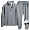 Spring Autumn Pure Cotton Stand Collar Sports Suit Set Thin Casual Workout Men's Sweatshirt Jack And Pant Suit Two Piece Set