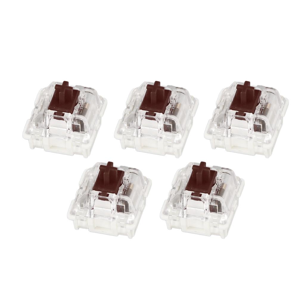10Pcs Mechanical Keyboard Switch Brown Switch Premium ABS Delicate Structure Long Service Life Mechanical Switches