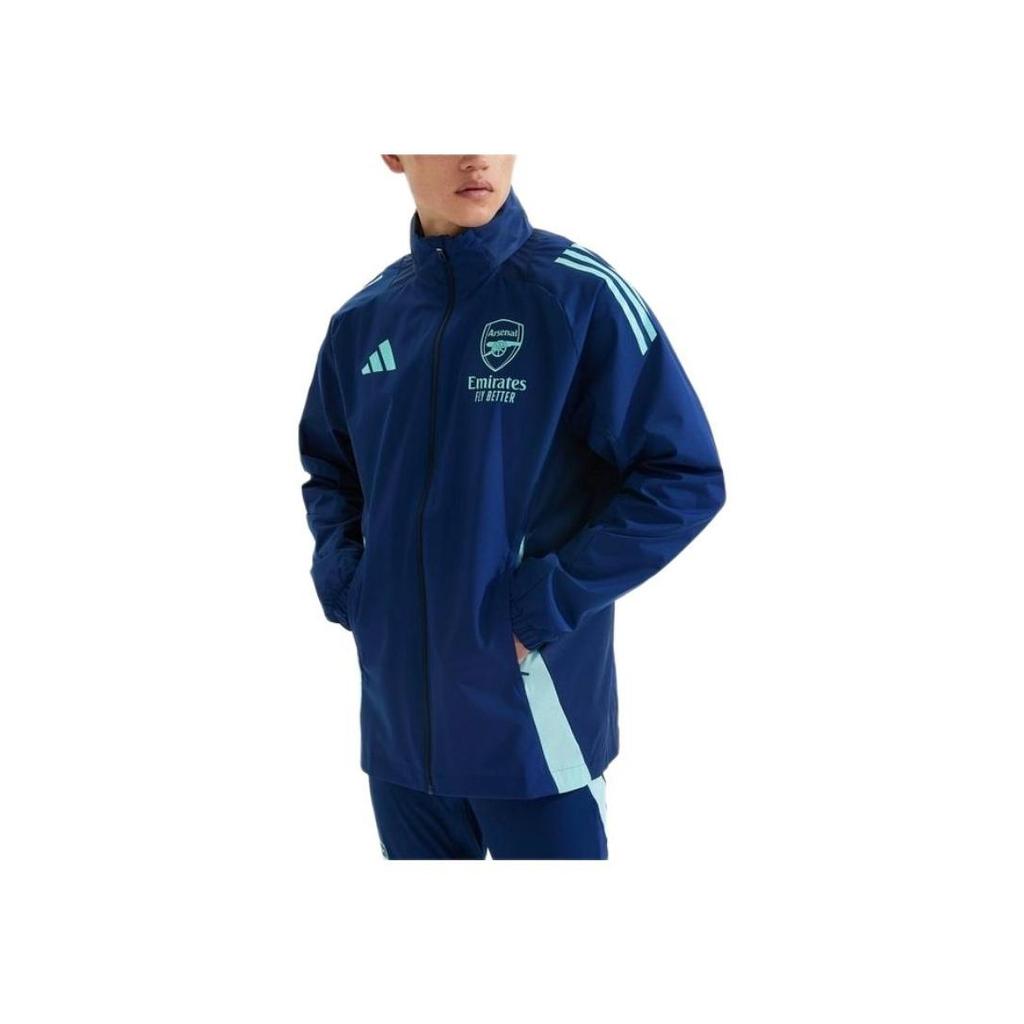Adidas Arsenal Tiro 24 All Weather Hooded Jacket Unisex Blue IS9999