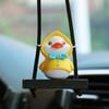 Желтая утка автомобильный кулон из смолы экологически чистый веселый безопасный милый автомобильный кулон украшение интерьера