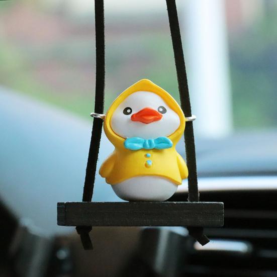 Желтая утка автомобильный кулон из смолы экологически чистый веселый безопасный милый автомобильный кулон украшение интерьера