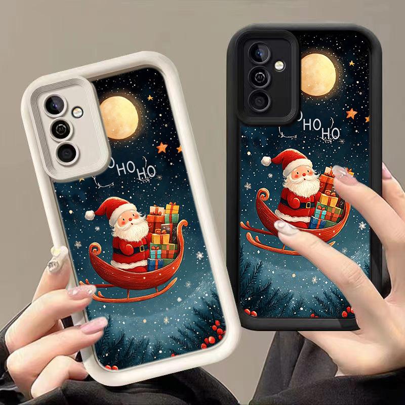 JT5 Эстетичный Рождественский Чехол для Телефона Realme 14 15 Huawei P40 Honor 70 90 Infinix Tecno itel Motorola Google Все Модели Ангельские Глазки Мягкий ТПУ