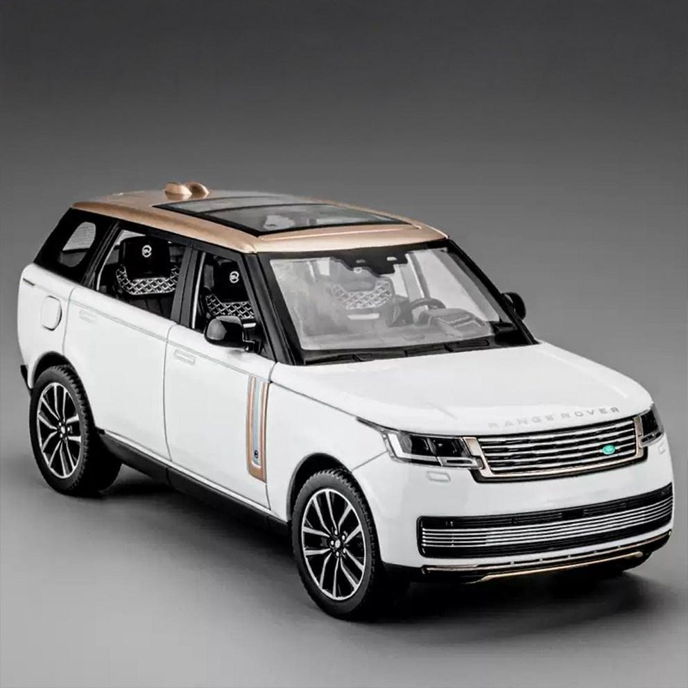 МояМашина 1:Модель автомобиля Land Rover Range Rover SV 2022 Масштаб 1:24 Металлическая литая модель - Черная версия Коллекционная фигурка