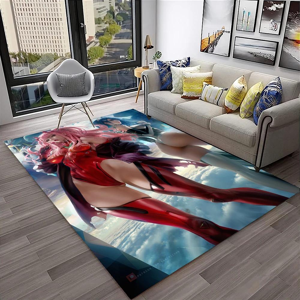 DARLING in The FRANXX мультфильм Zero Two сексуальный ковер для девочек для дома, гостиной, спальни, дивана, коврик для двери, декор, нескользящий напольный коврик