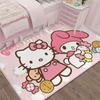 1 шт. Плюшевый коврик Sanrio Hello Kitty — Моющийся, Мультяшный коврик, Подходит для декора спальни и гостиной, Розовый с игривой C