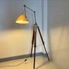 Wooden Tripod Floor Lamp With Fabric Shade Bedside Home Décor Lighting Light Living Room Décor Floor Lamp