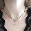 Панк Y2K Звездный Чокер: Готическая necklace с О-образным кольцом из нержавеющей стали