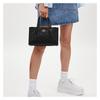 COACH Nina 25 brand letter logo magnetic buckle closure cow split leather tote bag tote bag shopping bag handbag medium size women's black