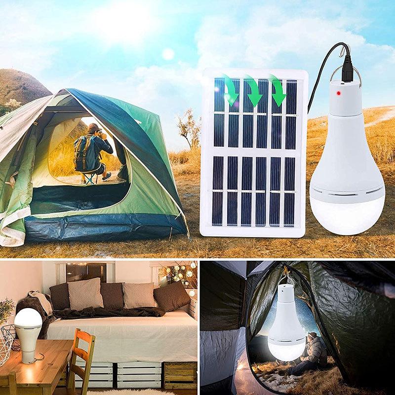 Super Bright Outdoor LED Emergency Bulbs 7W 9W Portable Outdoor Solar Powered LED Garden Lights Hanging Light Bulbs