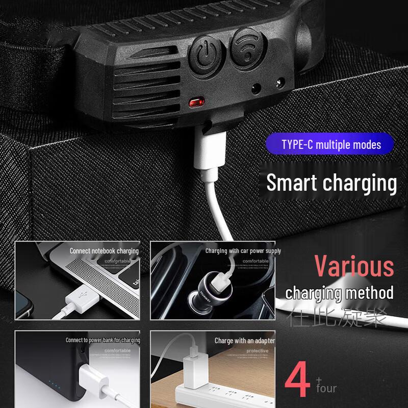 HBing Мини-налобный фонарь LED с силиконовым корпусом и датчиком движения