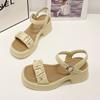 Sandals 2025 New Women's Summer French Versatile Not Tired Fairy Wind Soft Sole Platform High Heels Children's