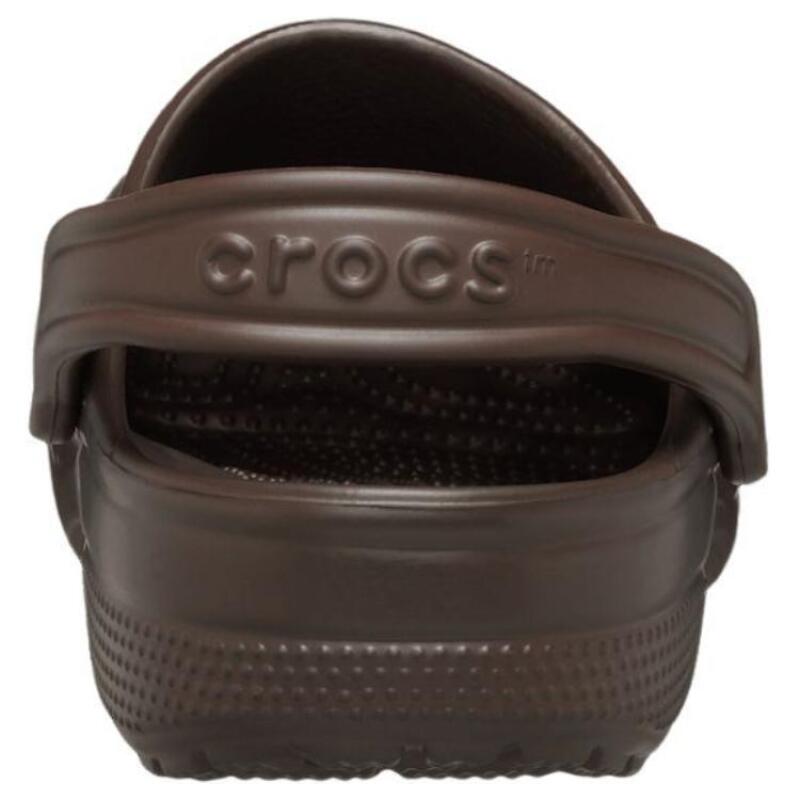 Crocs Классические клоги из искусственной кожи, модные и универсальные дырчатые туфли унисекс, коричневые