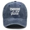 choose to shine" Print Adjustable Baseball Hat, White Text Trucker Hat Inelastic Cozy Breathable Slouchy Snapback Baseball Cap