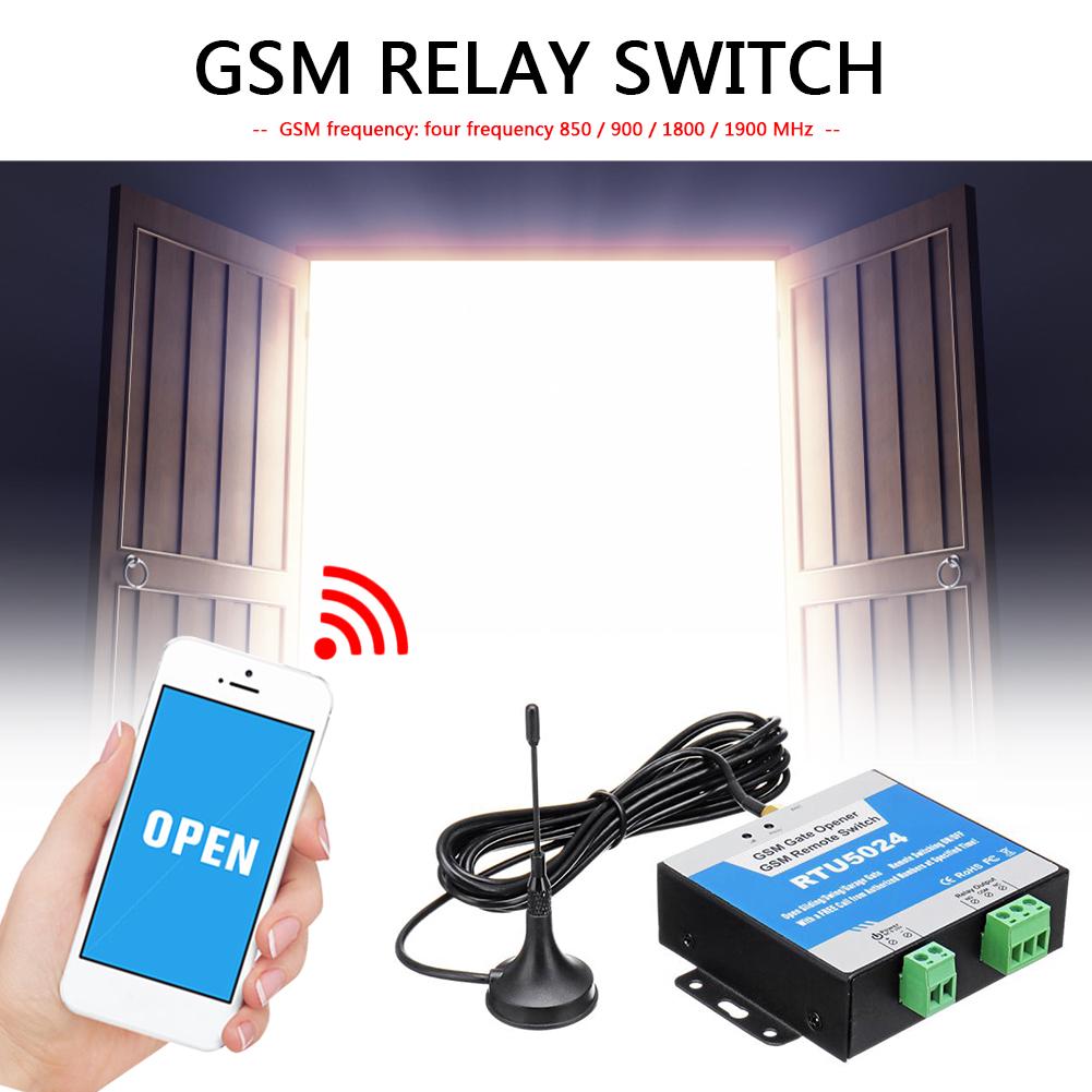 RTU5024 GSM Gate Relay Switch 850/900/1800/1900MHz Remote Control Wireless Door Access Opener with Antenna