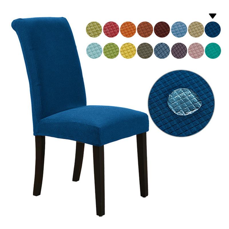 Водонепроницаемый эластичный жаккардовый чехол на стул для столовой, чехлы на стулья для кухни, свадьбы, отеля, банкета, защитное сиденье