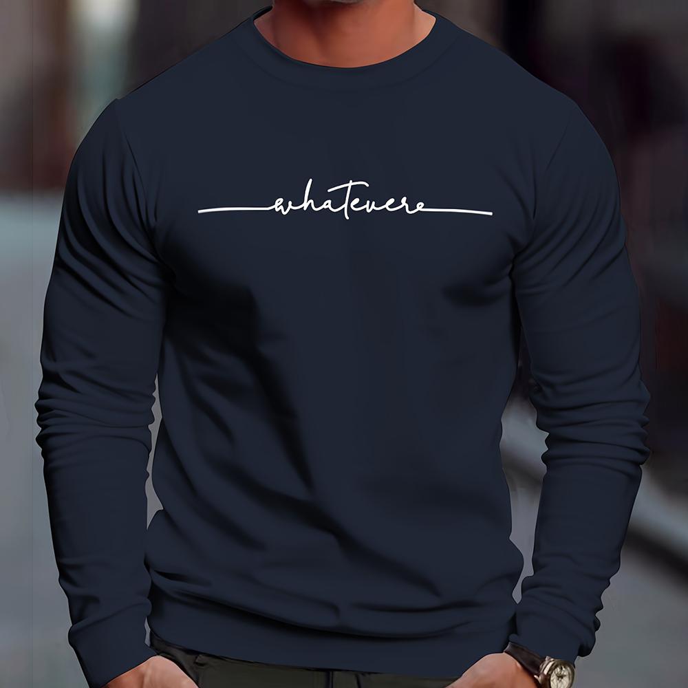 Мужская осенняя повседневная футболка с длинным рукавом и круглым вырезом 2023 года, новые мужские спортивные топы с 3D-цифровой музыкальной печатью, зимняя нижняя рубашка