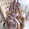 Literary Korean Version New Style of The New Forest Printed Silk Scarf for Women Dual-purpose Shawl for Summer Sun Protection Beach Scarf Outside
