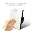 Durability Tempered Glass Panel AC220V Smart Touch Sensor Switch For LED Light