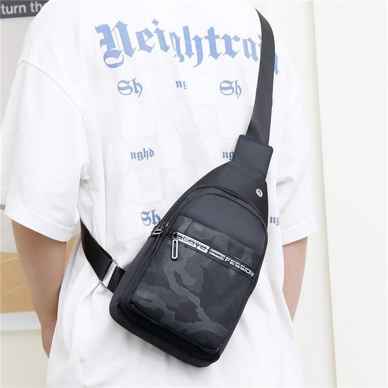 Новая модная мужская нагрудная сумка, сумка-мессенджер для отдыха на открытом воздухе, трендовая маленькая сумка, дорожная наплечная сумка