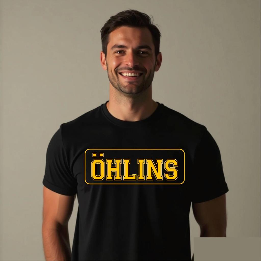 Ohlins Vintage Shock Suspension Retro Logo Unisex Adult Gift Tee T-Shirt