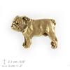Bulldog, English Bulldog, British Bulldog I - Dog brooch in decorative box, elegant gold-plated pin, Art-Dog brand jacket pin