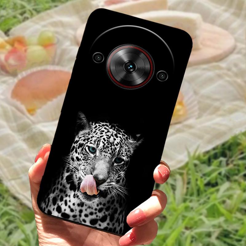 Чехол-бампер для ZTE Nubia Focus 5G, силиконовый, мягкий, с рисунком мрамора, черный, защитный
