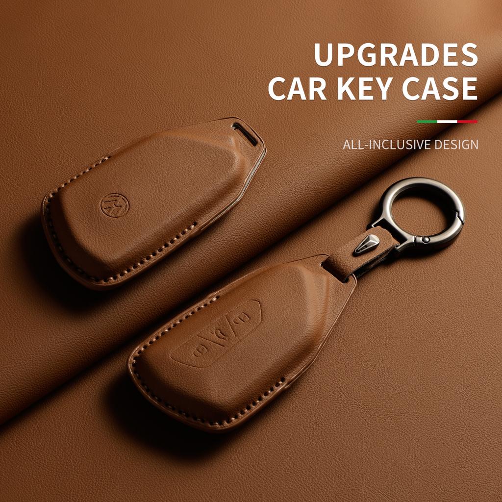 Подходит для Vw Volkswagen Id.3 Id.4 Crozz Passat Sagitar Tiguan L Teramont Golf Gti Lamando Tavendor Talagon Натуральная Кожа Чехол-Кобура для Автомобильного Брелока