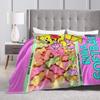 Фланелевые одеяла с конфетами Haribo, супермягкое покрывало для декора дома, путешествий в самолете, покрывало на кровать, диван-кровать