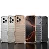 Роскошный чехол из алюминиевого сплава с полой сеткой для iPhone 16 Pro Max 15 Plus 14 Pro 13 12, рассеивающий тепло, ударопрочный, тонкий чехол для телефона