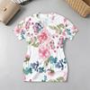 Short Sleeve Slim Fit V-Neck Dress American Casual Fresh Floral Soft Fabric, Versatile for Vacation & Daily Commute