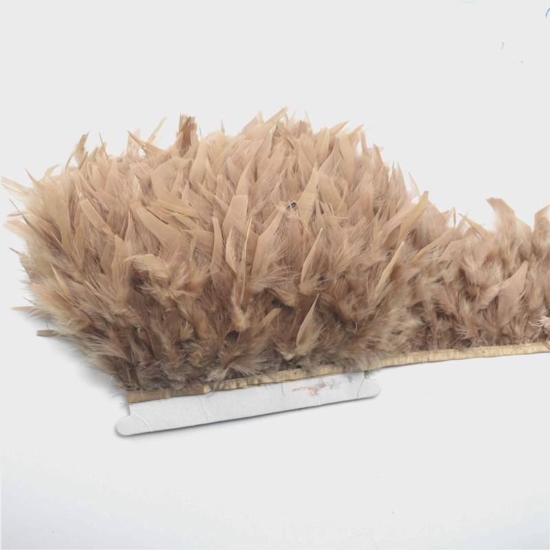 10Meters Turkey Feathers Trim Fringe Ribbon Feather On Tape Flecos Sewing Trimmings Fringe for Clothes Dress Wedding Decoration